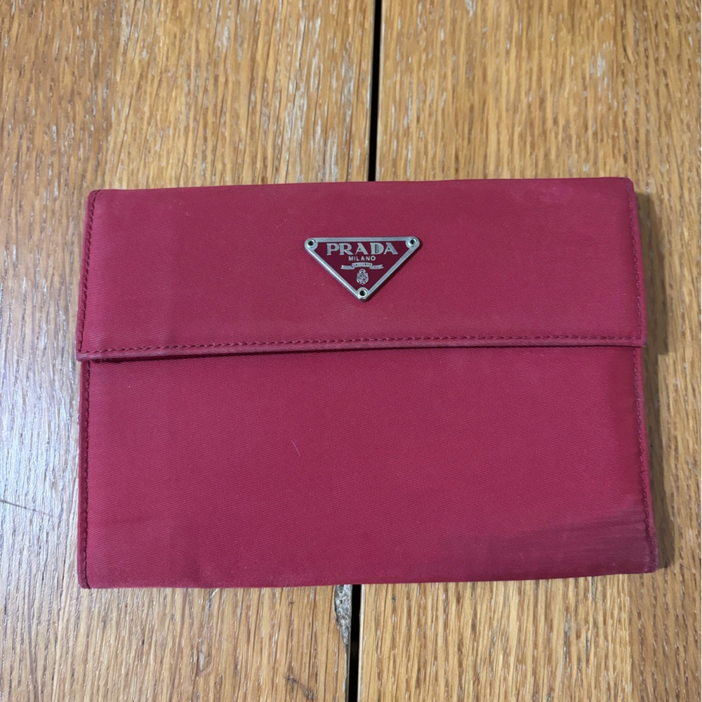Prada Cherry red folio